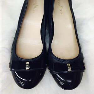 Cole Haan low wedge - navy blue